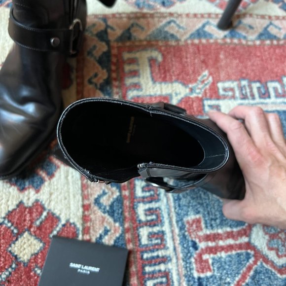 Saint Laurent (YSL) Wyatt boot - black leather, men sz 41 - Picture 9 of 9